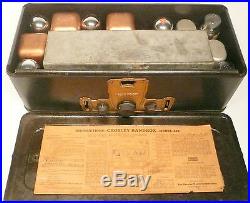 Vintage Rare Restored / Working CROSLEY 601 BANDBOX with 6 GOOD TUBES rebuilt