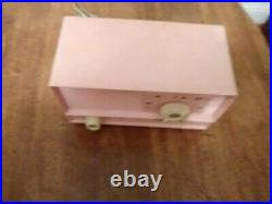 Vintage Rare Retro Pink Japan Bakelite Working Merc AM Tube Mini Table Radio