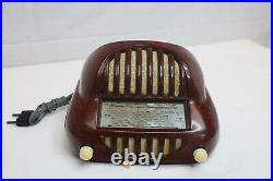 Vintage Rare Sonora Radio Sonorette 50 Walnut Bakelite with Battery Adapter