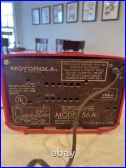 Vintage Red Motorola Model 56A RadioMade In USA Little Red Devil Bakelite