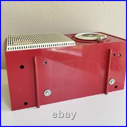 Vintage Red and White 1955 General Electric Model 471 AM Tube Radio Real Charmer
