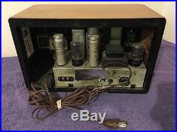 Vintage Restored 1942 WWII era Crosley Fiver Shortwave Tube Ham Radio