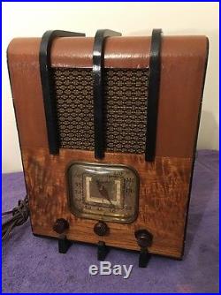 Vintage Restored Majestic 166 Wooden Shortwave Tube Ham Radio