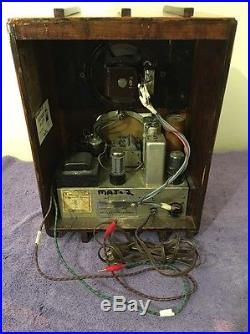 Vintage Restored Majestic 166 Wooden Shortwave Tube Ham Radio