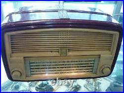 Vintage Retro 1950's Awa 573ma Mantle Valve Radio Art Deco Works Great