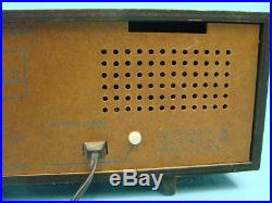 Vintage Retro Space Age Commodore Am/fm 744a Tube Radio Receiver Star Trek Wood