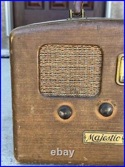 Vintage Rogers Majestic Art Deco Tombstone Radio Portable Radio