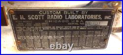 Vintage SCOTT RADIO PHANTOM CHASSIS withALL 13 TUBES /glass graphic UNTESTED