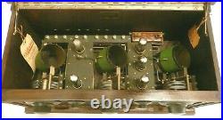 Vintage SILVERTONE 20A BATTERY RADIO Untested with 5 SHORT PIN TUBES & ORIG TAG