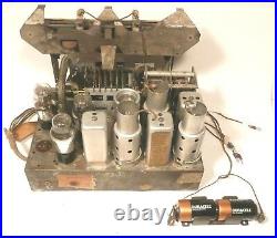 Vintage SILVERTONE 6048 FARM BATTERY RADIO Recapped CHASSIS RESTORED