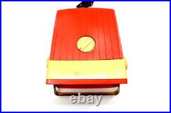 Vintage SILVERTONE DUR-PAC 8219 RED AM Tube Radio Plastic circa 1958 WORKS