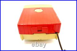 Vintage SILVERTONE DUR-PAC 8219 RED AM Tube Radio Plastic circa 1958 WORKS