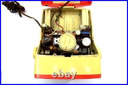 Vintage SILVERTONE DUR-PAC 8219 RED AM Tube Radio Plastic circa 1958 WORKS