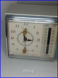Vintage SLATE BLUE Antique Retro 1963 RCA Victor Model RGS19A AM/FM Tube Clock