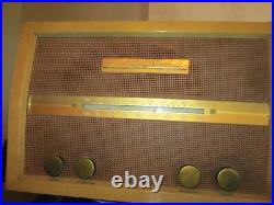 Vintage SPARTON Tube Radio Model #381 works blond wood cabinet PH Am Fm