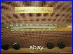 Vintage SPARTON Tube Radio Model #381 works blond wood cabinet PH Am Fm