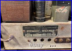 Vintage STEWART WARNER TUBE RADIO Dark Brown BAKELITE CASE Model R4525