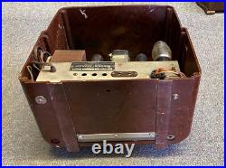 Vintage STEWART WARNER TUBE RADIO Dark Brown BAKELITE CASE Model R4525