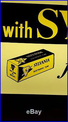 Vintage SYLVANIA TUBES Expert Service Radio-TV Lighted Advertising Sign