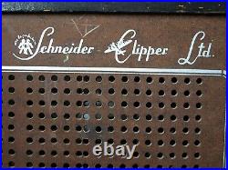 Vintage Schneider Tube Radio In Wooden Bakelite Box In Working Condition (ud)