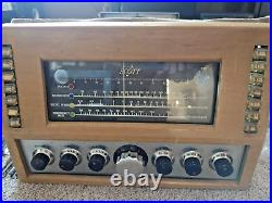 Vintage Scott 800 Tube Radio AM FM Shortwave 1946/47 WW2 Tuner Amp Cable Set