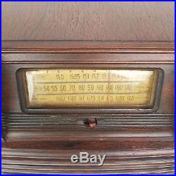 Vintage Sears Art Deco Silvertone Radio Battery Operated Receiver Model 7108