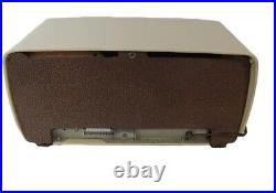Vintage Sears Silvertone 2016 Ivory Am Tube Radio Working Clean