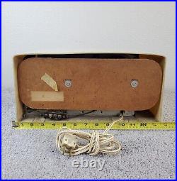 Vintage Sears Silvertone Tube Radio 4206 FM Bakelite White 1950s MCM Works