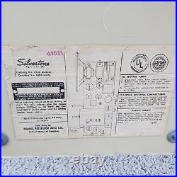 Vintage Sears Silvertone Tube Radio 4206 FM Bakelite White 1950s MCM Works