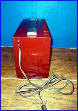 Vintage Sentinel Radio Model 345 1950s Red Bakelite