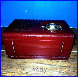 Vintage Sentinel Radio Model 345 1950s Red Bakelite