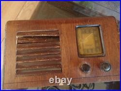 Vintage Sentinel Tube Radio Wooden WORKS (See Video)