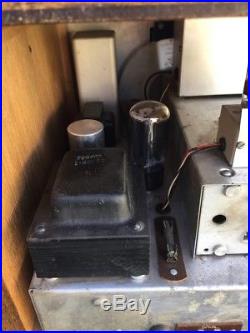 Vintage Serviced Hammarlund HQ 150 Tube Ham Radio Receiver Wood Cabinet