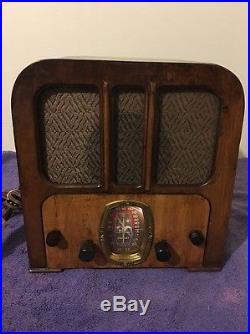 Vintage Serviced WWII era Crosley 516 Shortwave Tube Ham Radio