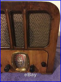 Vintage Serviced WWII era Crosley 516 Shortwave Tube Ham Radio