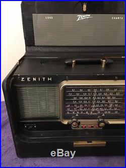 Vintage Serviced Zenith Super Deluxe Trans Oceanic Ham Tube Radio