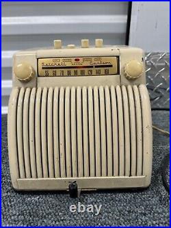 Vintage Setchell Carlson Dor-a-phone Bakelite Radio 458rd 1949 1950 MID Century