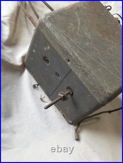 Vintage Silver tone Tube Radio Art Deco Mid-Century Modern Rare Old Original