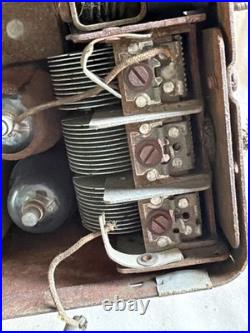 Vintage Silver tone Tube Radio Art Deco Mid-Century Modern Rare Old Original