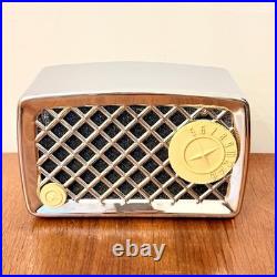 Vintage Silvertone 2002 Chromed Tube Radio Rare American Metal