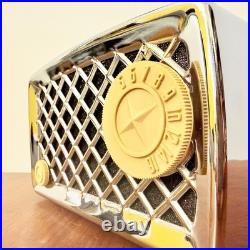 Vintage Silvertone 2002 Chromed Tube Radio Rare American Metal