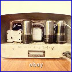 Vintage Silvertone 2002 Chromed Tube Radio Rare American Metal