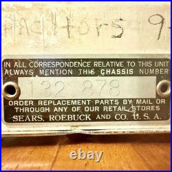 Vintage Silvertone 2002 Chromed Tube Radio Rare American Metal