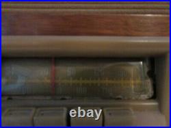 Vintage Silvertone 7054 CH=101808 WOODEN CASE RADIO MADE 1947 TURNS ON RECIEVES