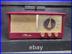 Vintage Silvertone AM/FM Vacuum Tube Radio #4204 Maroon Bakelite Working