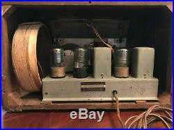 Vintage Silvertone Am Tube Radio Wood Wooden 6051 For Restoration Tabletop USA