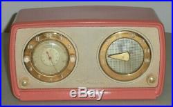 Vintage Silvertone Clock Radio Mid-century Modern Repainted Working