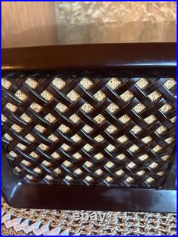 Vintage Silvertone N25642 Tube Radio AM Bakelite, Sears Working 1950's Colletors