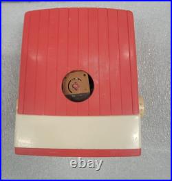 Vintage Silvertone Portable Dur-Pac Tube Radio, Pink