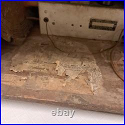 Vintage Silvertone Tube Radio & Turntable Wood Case Power Tested